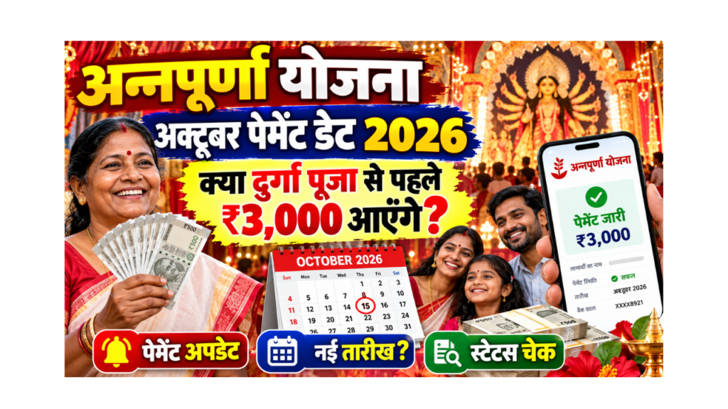Silayi Machine Table Annapurna Yojana October Payment Date 2026 Will the ₹3,000 Come Before ...