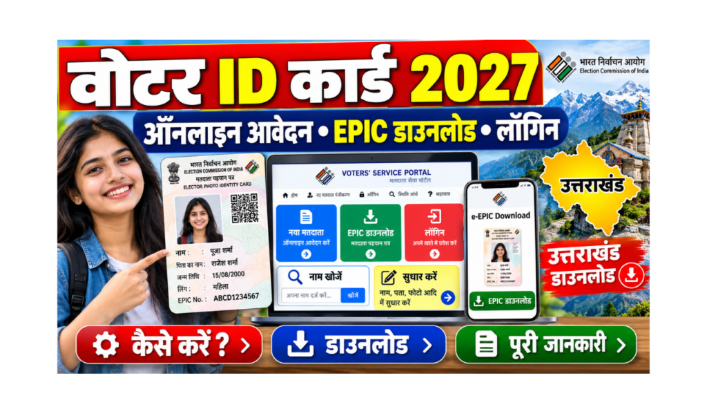 Voter ID Card Apply Online 2027 EPIC Download, Login, Name Search, Correction and Uttarakhand Voter ID Download